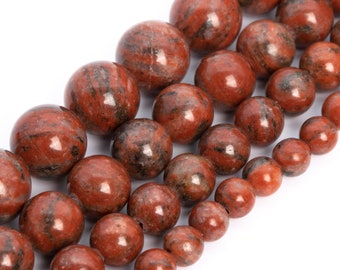 Red Jasper Beads Grade A Genuine Natural Gemstone Round Loose Beads 4MM 6MM 8MM 10MM Bulk Lot Options