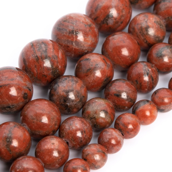 Red Jasper Beads Grade A Genuine Natural Gemstone Round Loose Beads 4MM 6MM 8MM 10MM Bulk Lot Options