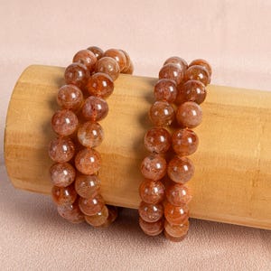 Strawberry Quartz Beads 6.5&quot;/7&quot; Bracelet Genuine Natural Round Gemstone Beads