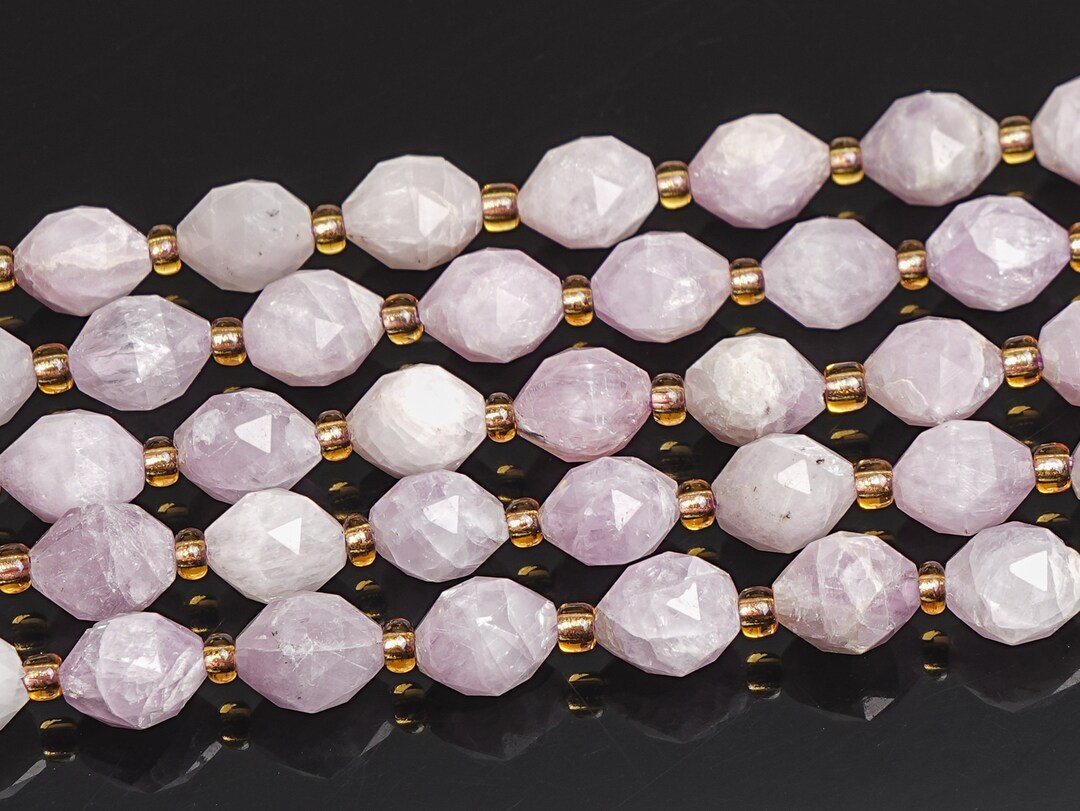 Genuine Natural Purple Kunzite Round Beads Bracelet Gemstone Cat Eye Crystal 10m