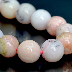 12MM Light Pink Opal Beads Peru Grade A+ Genuine Natural Gemstone Half Strand Round Loose Beads 7.5" Bulk Lot Options (108846h-2796)