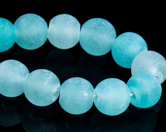 6MM matte kaltgrüne Jadeperlen Grade AAA Naturedelstein Halbstrang runde lose Perlen 7,5" BULK LOT 1,3,5,10 und 50 (100953h-351)