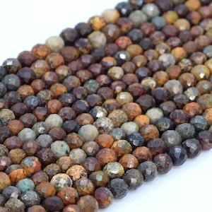 SALE 4MM Multicolor Turquoise Beads A Genuine Natural Gemstone Full Strand Faceted Round Loose Beads 15.5&quot; Bulk Lot Options (107810-2534)