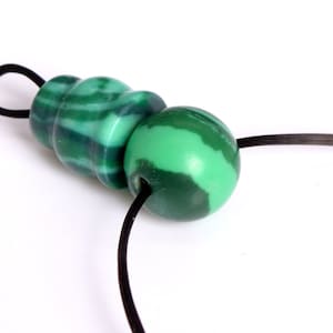 8MM Green Calsilica Guru Beads 3 Holes Synthetic Gemstone Bulk Lot Options (108582-2713)