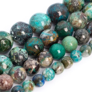 Chrysocolla Beads Genuine Natural Grade AA Gemstone Round Loose Beads 6MM 8MM Bulk Lot Options