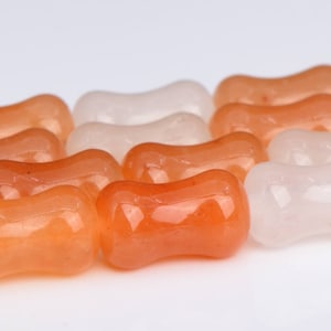 10x6MM Multicolor Jade Abalorios Forma de Bambú Grado AAA Piedra Preciosa Natural Genuina Hebra Completa Abalorios Sueltos 15&quot; LOTE A GRANEL 1,3,5,10,50 (103055-684)