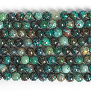 Chrysocolla Beads Genuine Natural Grade AA Gemstone Round Loose Beads 6MM 8MM 10MM 12MM Bulk Lot Options