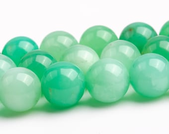 Green Australian Chrysoprase Genuine Natural Grade AAA Gemstone Round Loose Beads 4MM 6MM 8MM 10MM 12MM 14MM Bulk Lot Options