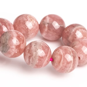 NUR EIN 8-9MM Argentinien Rhodochrosite Perlen Rosa Armband Grade AA echte natürliche runde Edelstein 7 &quot;(123217h-2960)