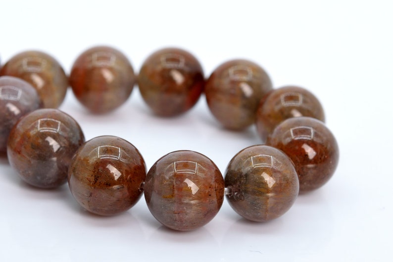 105886h-1773 13MM Rare Auralite 23 Cacoxenite Beads AA Genuine Natural Gemstone Half Strand Round Loose Beads 8 BULK LOT 1,3,5,10,50