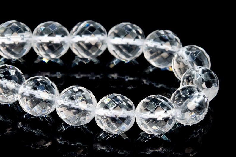 Crystal Clear Quartz Beads Grade AAA Genuine Natural Gemstone | Etsy