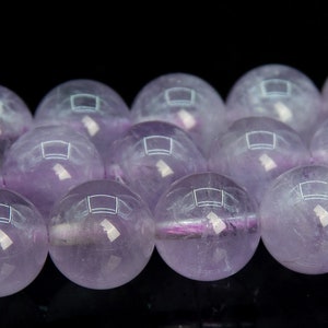 8-9MM Translucent Light Lavender Amethyst Beads Brazil Grade AA Genuine Natural Gemstone Round Loose Beads 15.5&quot; Bulk Lot Options (109391)