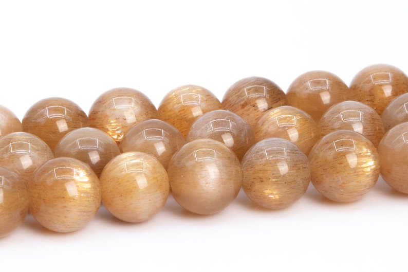 7MM Flash Brown Sunstone Beads Grade AAAAA Genuine Natural Gemstone Half Strand Round Loose Beads 7 112326h-3495