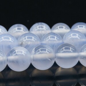 5MM Transparent Blue Lace Agate Bead Brazil Grade A Genuine Natural Gemstone Full Strand Round Loose Bead 16&quot; Bulk Lot Options (109202-2902)