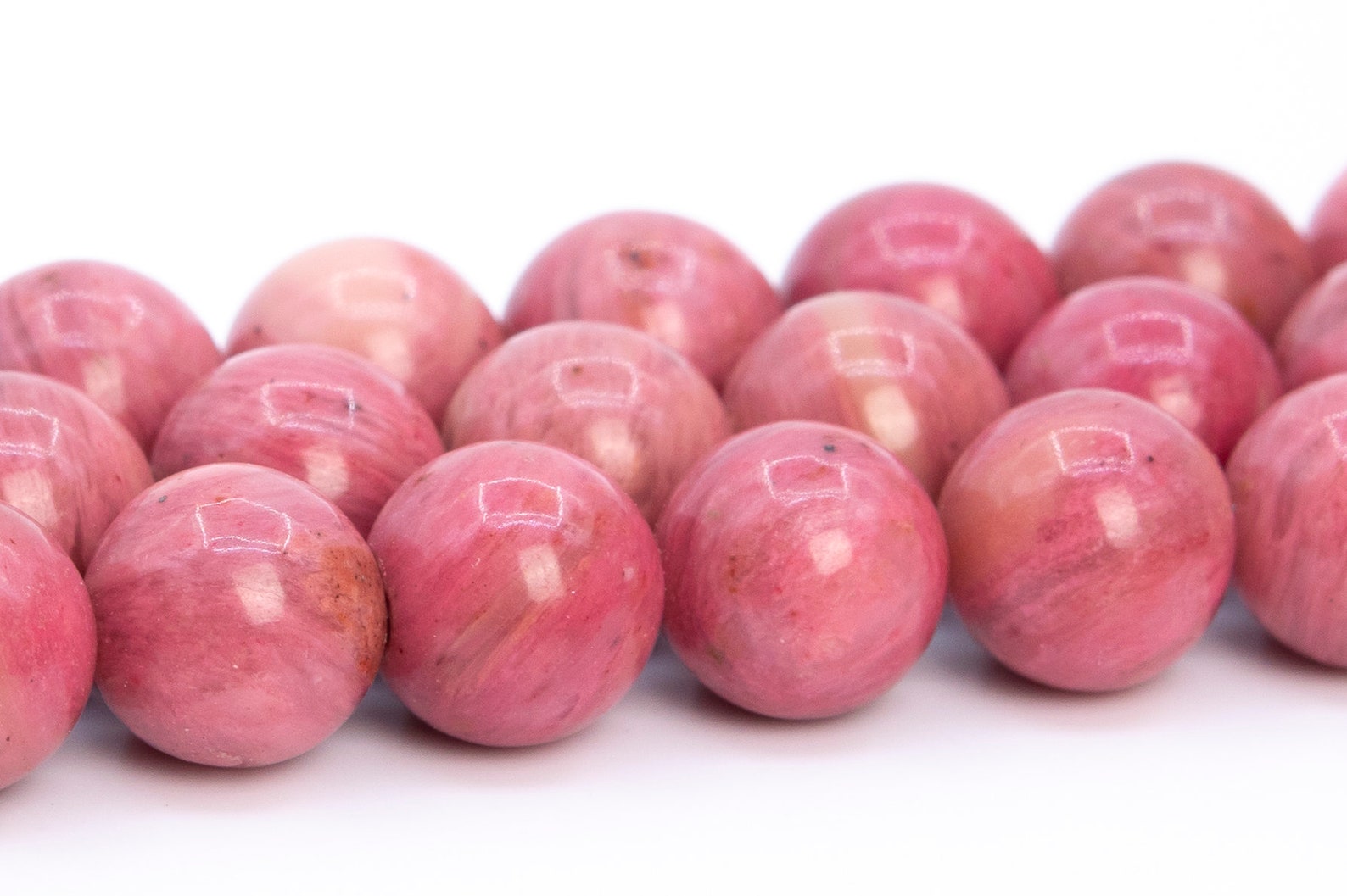 Rose Pink Rhodonite Beads Grade AAA Genuine Natural Gemstone - Etsy