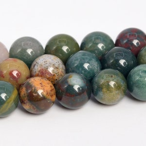 4-5MM Multicolor Moss Agate Beads Grade AAA Genuine Natural Gemstone Round Loose Beads 15&quot; / 7.5&quot;Bulk Lot Options (108720)