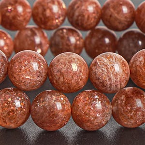 8-9MM Strawberry Quartz Golden Orange Beads Bracelet Grade AA+ Genuine Natural Round Gemstone 7&quot; Bulk Lot Options (124304h-210)