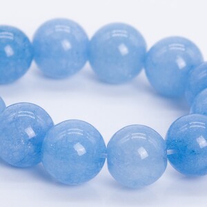 8MM  Water Blue Jade Beads Grade AAA Natural Gemstone Half Strand Round Loose Beads 7.5" BULK LOT 1,3,5,10 and 50 (104018h-1091)