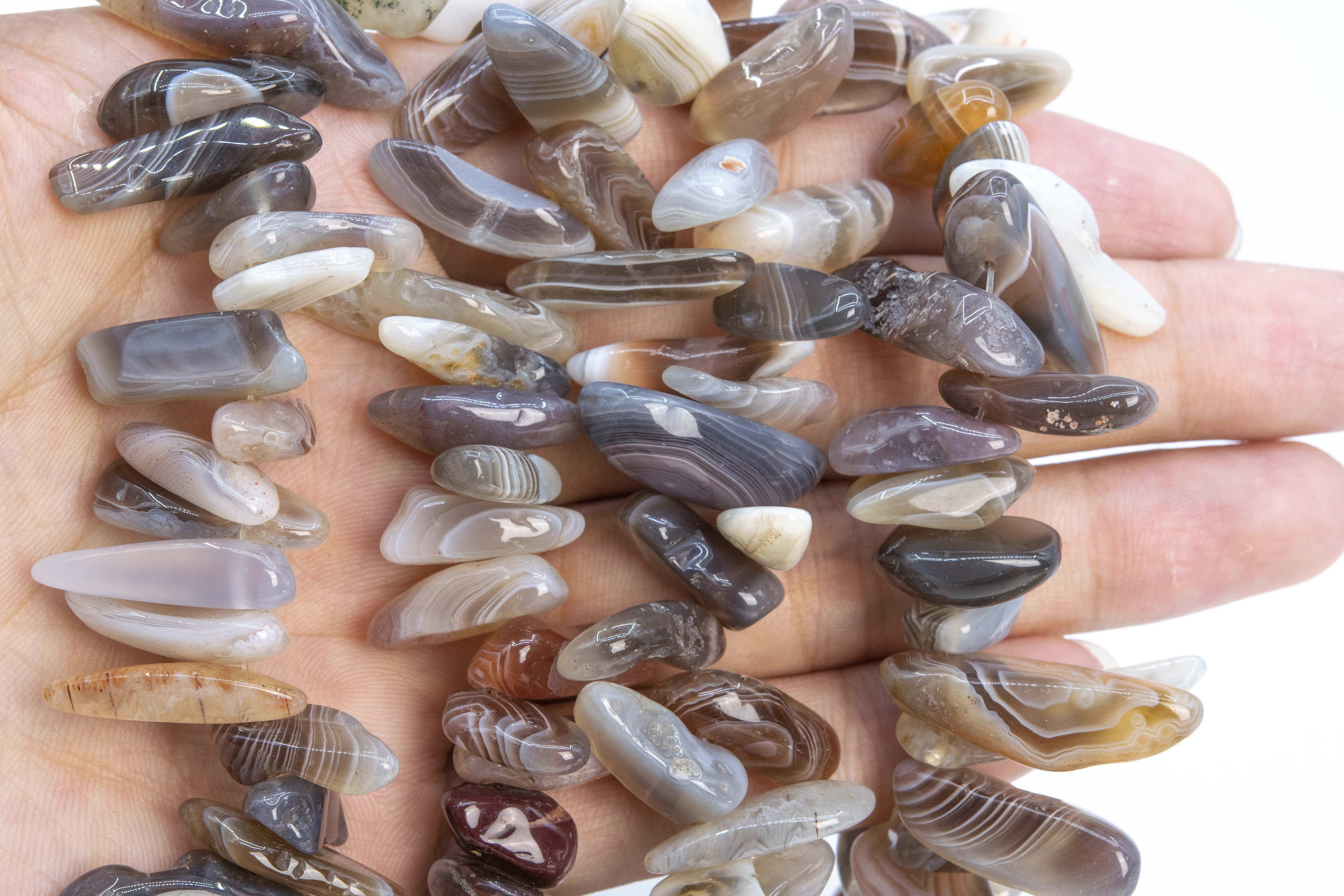 Perline Di Pietra Naturale Di Agata Del Botswana Perline Distanziatrici - Foto 2