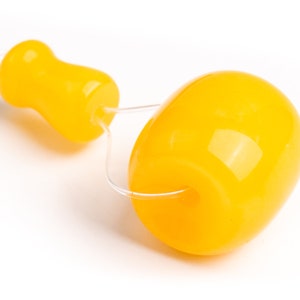 18x17MM Yellow Jade Guru Beads 3 Holes Genuine Natural Gemstone Bulk Lot Options (107061-2252)