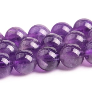 5-6MM Purple Amethyst Beads Grade A+ Genuine Natural Gemstone Full Strand Round Loose Beads 15" / 7.5" Bulk Lot Options (110977-3269)