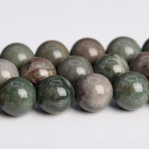Gray Green Rainforest Agate Beads Genuine Natural Grade AAA Gemstone Round Loose Beads 6MM 8MM 10MM Bulk Lot Options