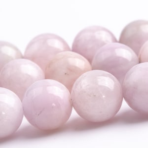 8-9MM Kunzite Beads Brazil Genuine Natural Light Purple Pink Gemstone Round Loose Beads 15.5" / 7.5"Bulk Lot Options (118013)