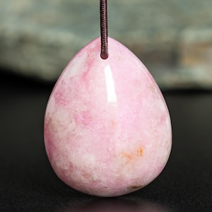 Premium Natural Cobalt Calcite Pendant Grade AAA 29X23X12MM Pink Pendant Teardrop Pendant Gemstone Pendant Only One(900064)