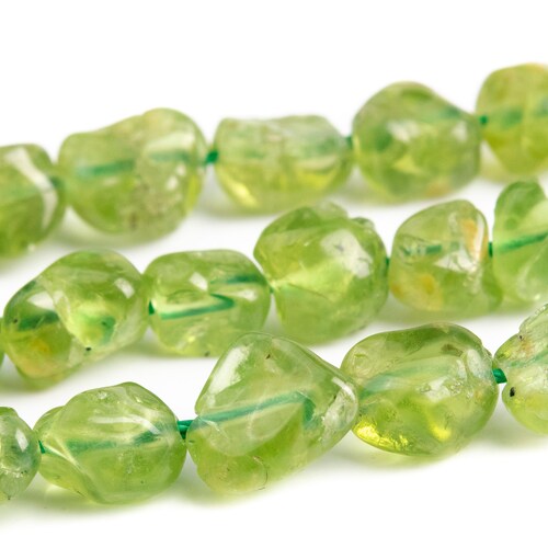 3-6mm Natural Freeform Shape Green Peridot Gemstone Spacer Beads Strand 15" 