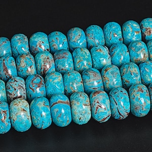 Blue Green Calsilica Jasper Beads Grade AAA Gemstone Rondelle Loose Beads 6MM 8MM 10MM Bulk Lot Options