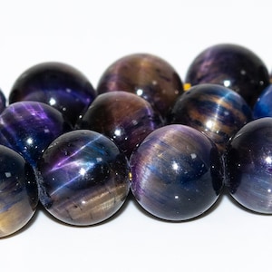 Cat Eye Galaxy Sky Night Tiger Eye Beads Grade AAA Gemstone Round Loose Beads 6MM 8MM 10MM Bulk Lot Options