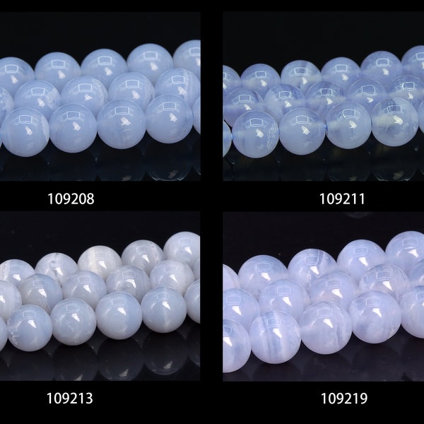 Brazil Blue Lace Agate Beads Genuine Natural Round Gemstone Beads