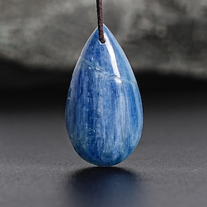 Unique Natural Kyanite Pendant Grade AAA 26X14X7MM Blue Pendant Teardrop Pendant Gemstone Pendant Only One(900272)