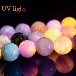 Rare 5MM Afghanistan Hackmanite UV Reactive Fluorescent Beads Genuine Natural Full Strand Round Tenebrescent Gemstone 20" (123909-2516)