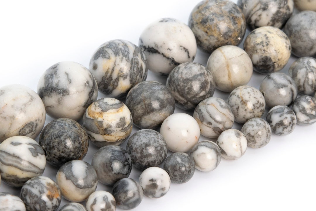 Gray Crazy Lace Jasper Beads Grade Aaa Genuine Natural