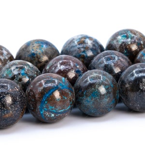 8MM Multicolor Azurite Malachite Quartz Beads Genuine Natural Gemstone Round Loose Beads 16&quot; / 7.5&quot;  Bulk Lot Options (116165)