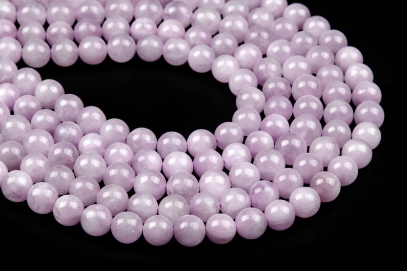Kunzite Beads Genuine Natural Brazil Grade AAA Gemstone Round Loose Beads 4MM 6MM 8MM 10MM Bulk Lot Options image 3