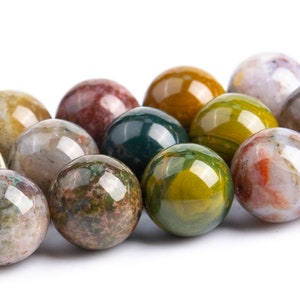 8MM Africa Ocean Jasper Beads Grade AAA Genuine Natural Gemstone Round Loose Beads 15.5" / 7.5" Bulk Lot Options (103000)