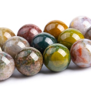 8MM Africa Ocean Jasper Beads Grade AAA Genuine Natural Gemstone Round Loose Beads 15&quot; / 7.5&quot; Bulk Lot Options (103000)