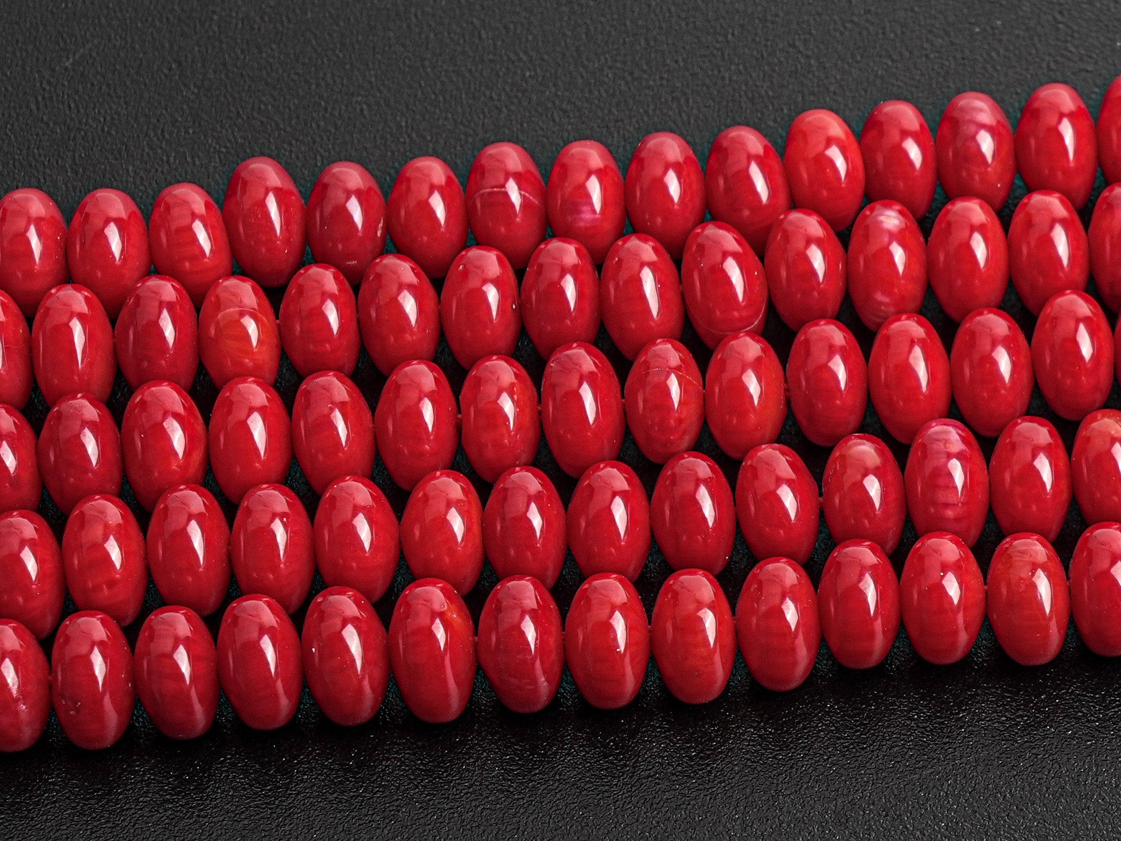 Red Coral Fossil Beads Genuine Natural/enhanced Color Grade A+ Gemstone ...