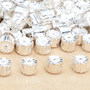 3MM Sterling Silver Spacer Beads Tube 10 Pcs Solid Silver  (63986-2133)