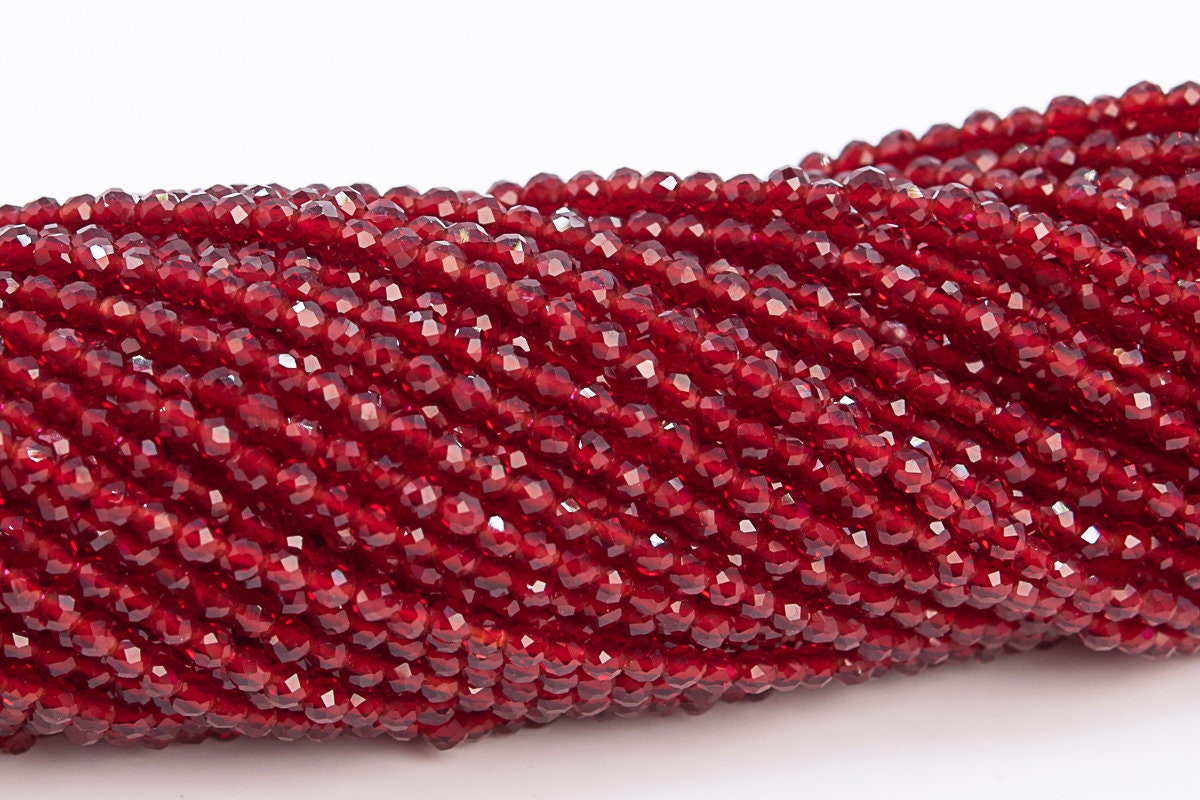 Potomac Crystal Rondelle Beads - Opaque Red AB 3x4mm, Pack of 100