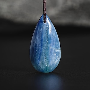 Unique Natural Kyanite Pendant Grade AAA 22X11X5MM Blue Pendant Teardrop Pendant Gemstone Pendant Only One(900230)