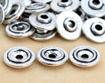 8x2MM Antiek Zilver Tone Spacer Kralen Rondelle 30 Stuks Bulk Lot Opties (62366-2283)