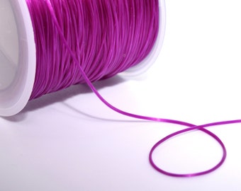 Hilo elástico japonés violeta de alta calidad de 0,8 mm, hilo de cristal, 1 carrete de 60 metros, opciones de lote (64704-S2549)