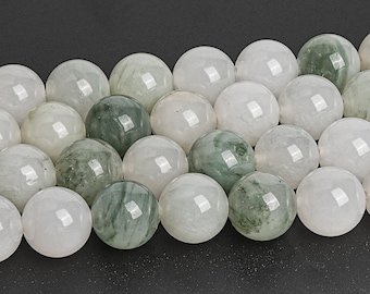 Lichtgrün Eis Berg Jade Perlen Echte Natürliche Edelstein Runde Lose Perlen 4 MM 6 MM 8 MM 10 MM 12 MM Massen viel Optionen