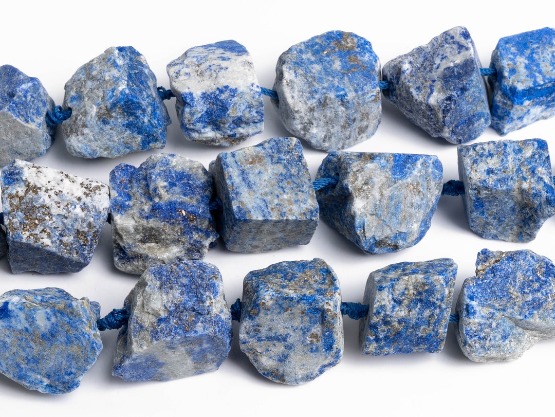 15X21MM-18X28MM Deep Blue Raw Lapis Lazuli Stone AAA Genuine Natural ...