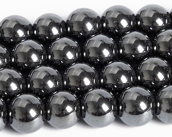 Perline di ematite nera Perline sfuse rotonde di pietre preziose di grado AAA 2MM 4MM 6MM 8MM 10MM Opzioni lotto sfuso