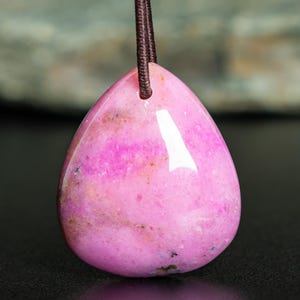 Premium Natural Cobalt Calcite Pendant Grade AAA 24X21X9MM Pink Pendant Teardrop Pendant Gemstone Pendant Only One(900050)