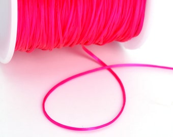 0.8MM Deep Rose Red Elastic Cord / Thread Crystal String 1 Spool 60 Meters Bulk Lot Options (61064-S2028)